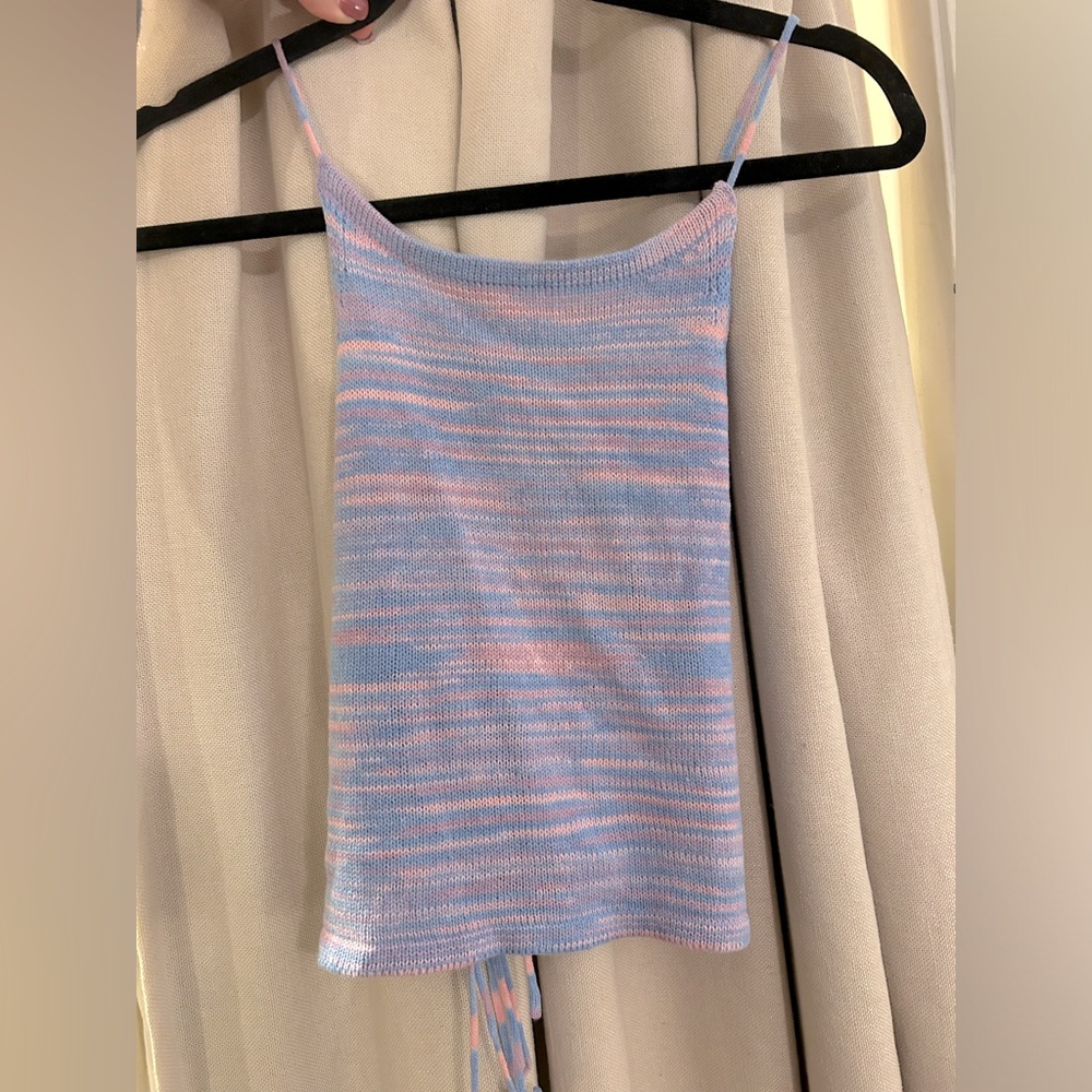 Cotton candy colored crop top tank